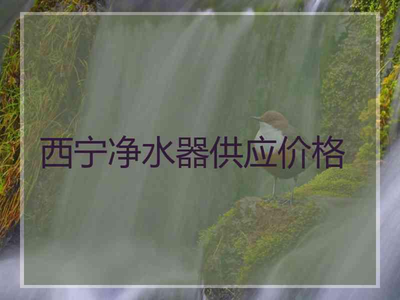 西宁净水器供应价格