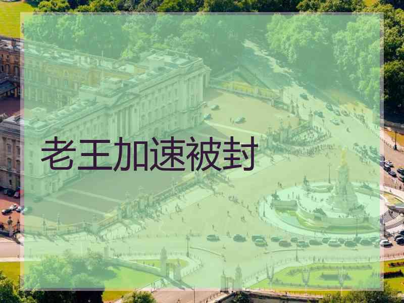 老王加速被封