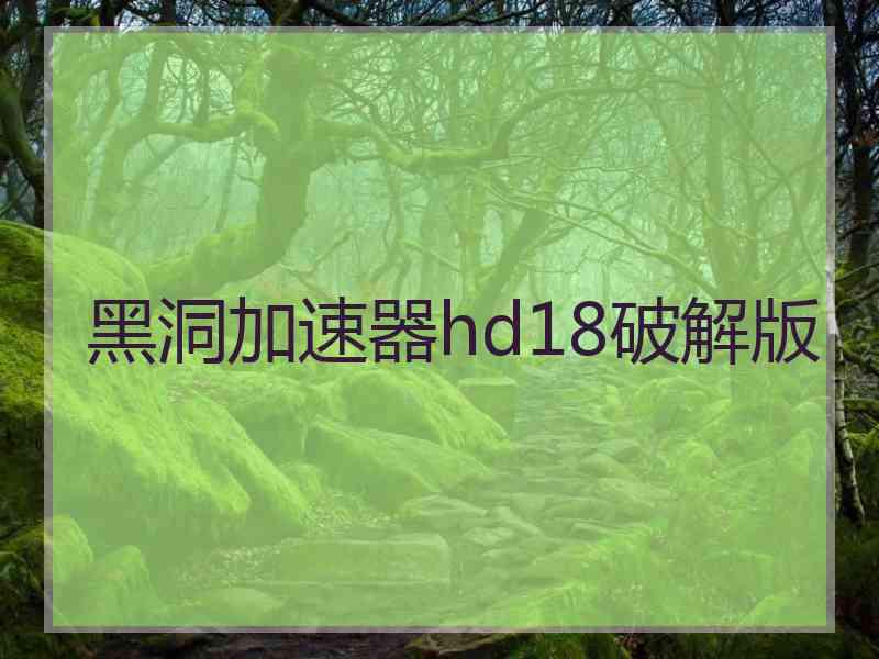 黑洞加速器hd18破解版