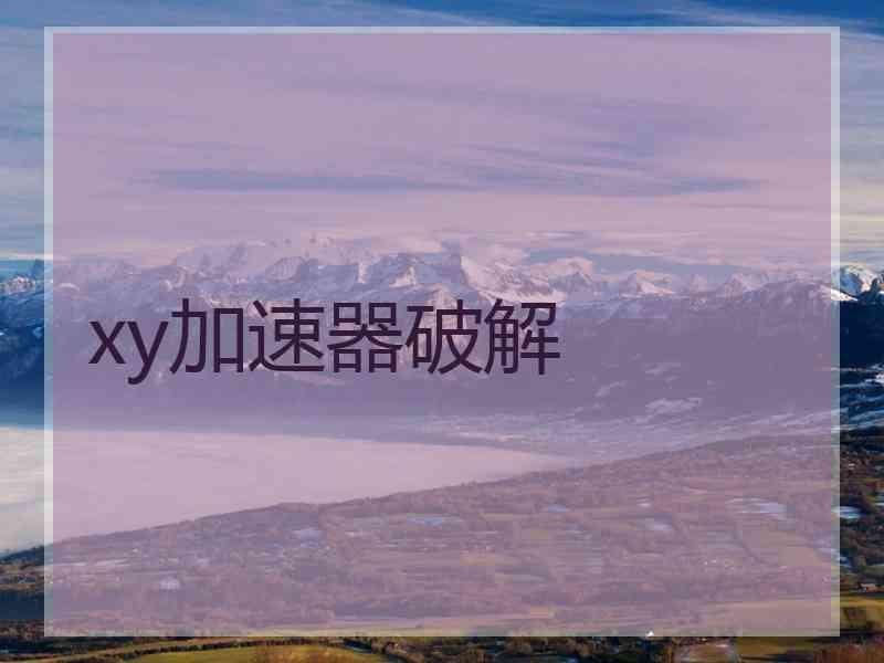 xy加速器破解