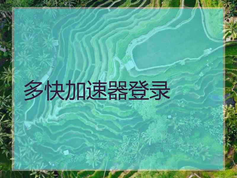 多快加速器登录