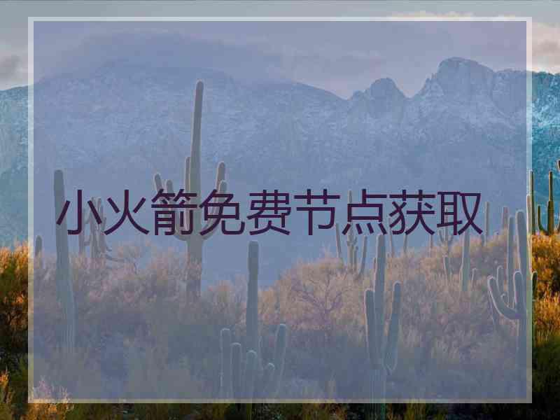 小火箭免费节点获取