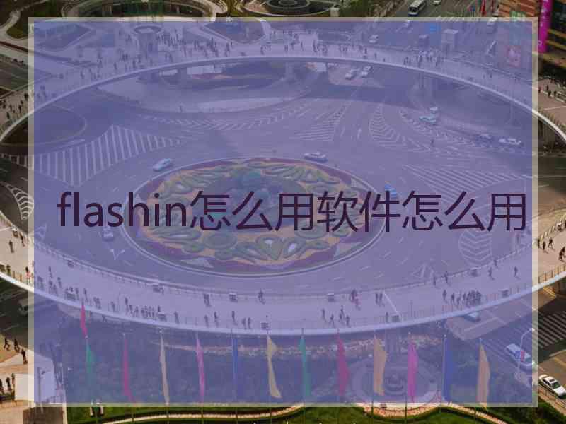 flashin怎么用软件怎么用