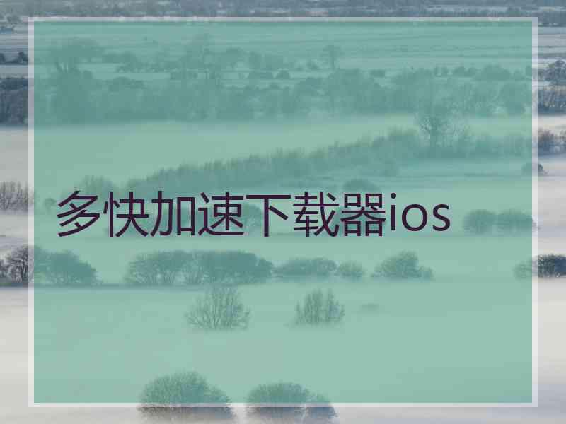 多快加速下载器ios