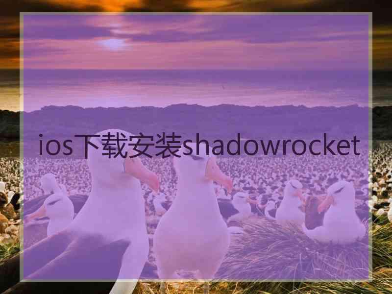 ios下载安装shadowrocket