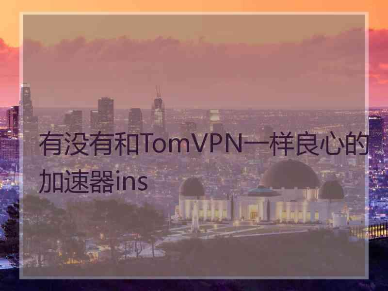 有没有和TomVPN一样良心的加速器ins