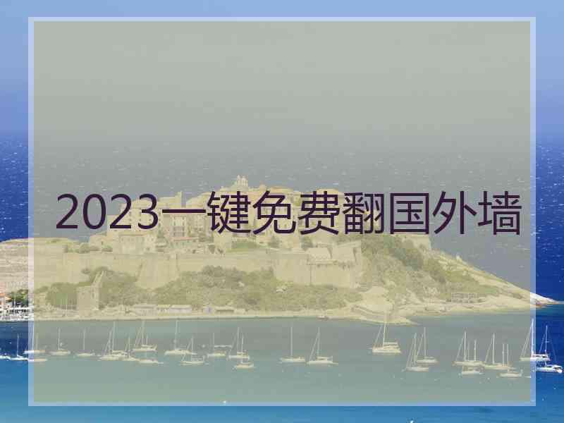 2023一键免费翻国外墙