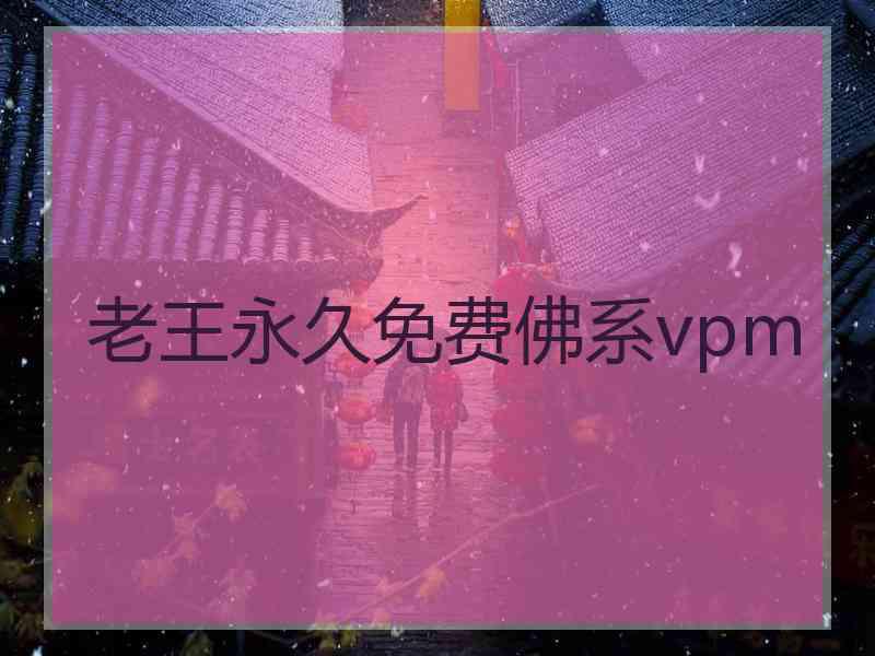 老王永久免费佛系vpm