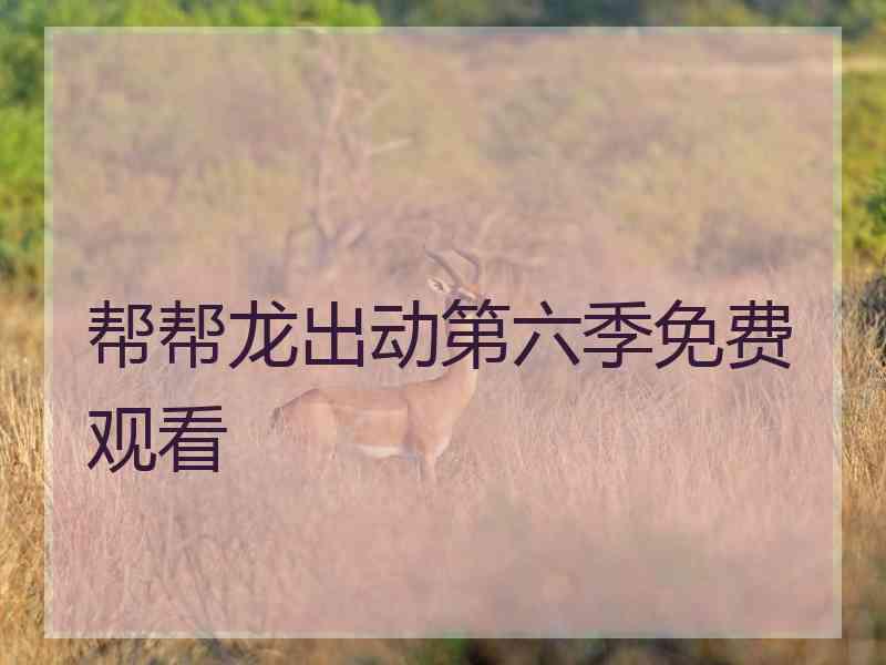 帮帮龙出动第六季免费观看