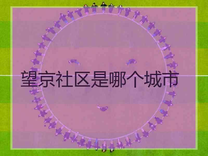 望京社区是哪个城市