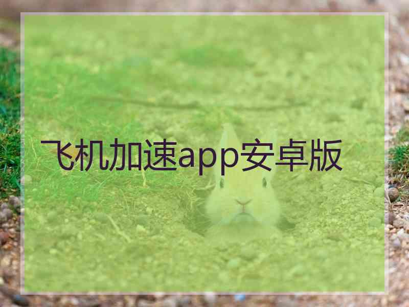 飞机加速app安卓版