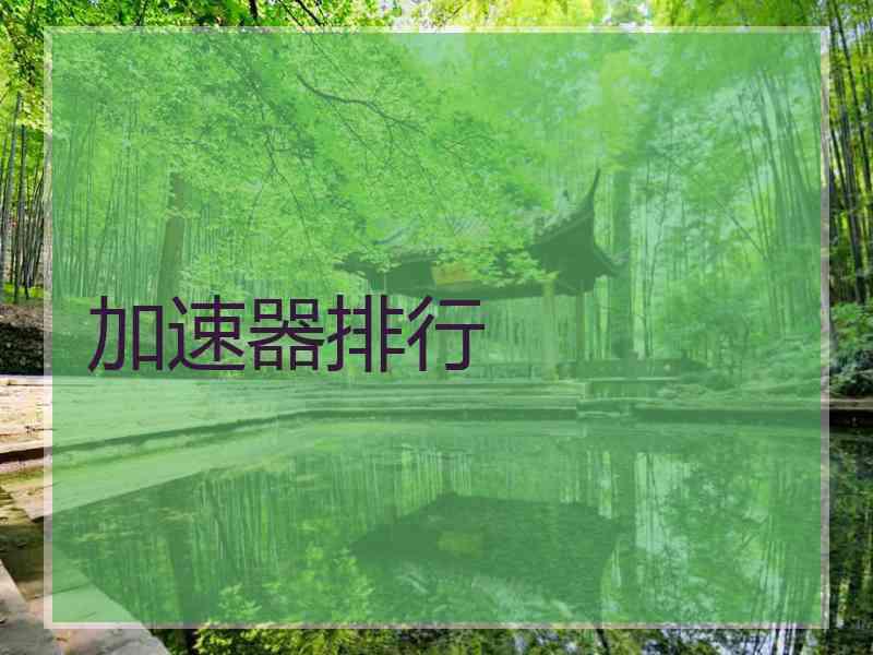 加速器排行