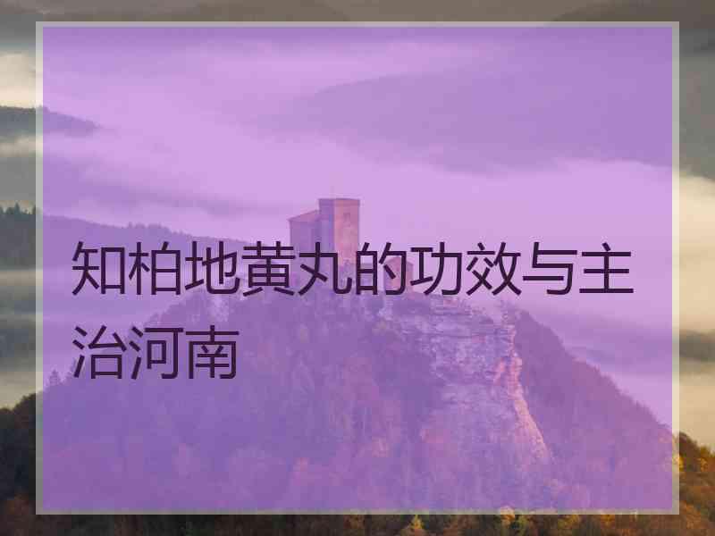 知柏地黄丸的功效与主治河南